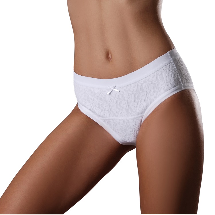 Inkontinenz-Slip für Damen, mit Spitze, leichte Blasenschwäche, weiß Gr. XL