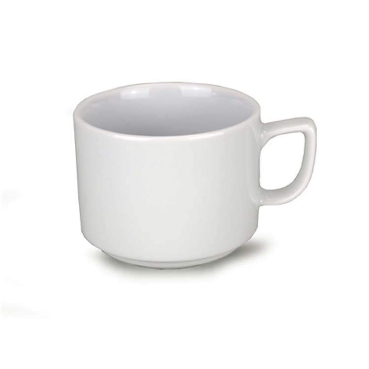 unisonoPLUS Stapelbare Tasse Porzellan 200ml  weiß