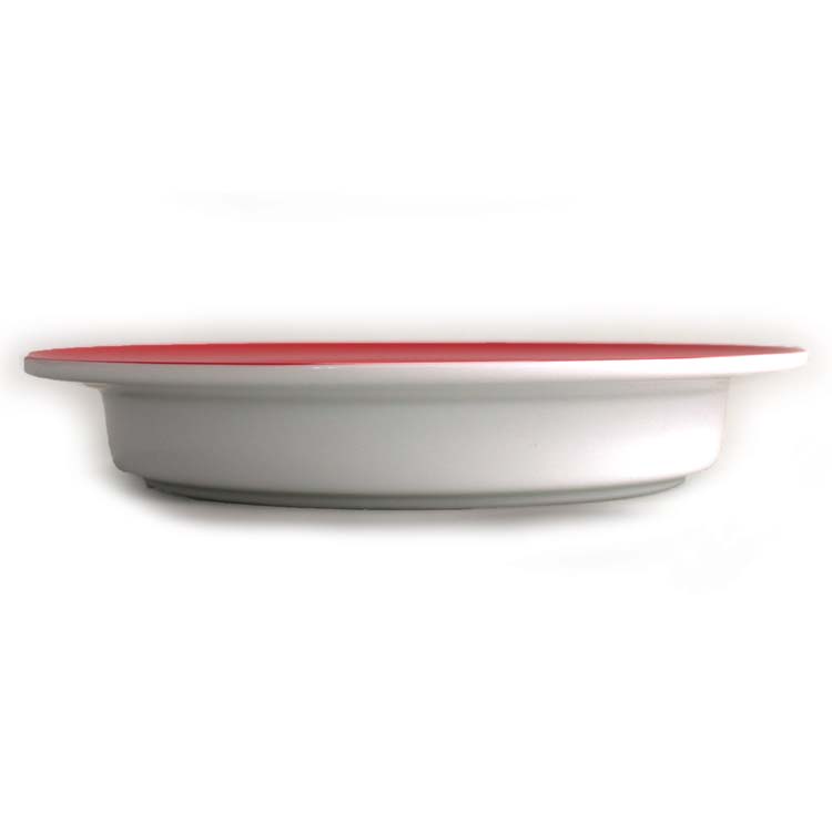 unisonoPLUS Spezial Suppenteller Porzellan mit Schiebekante 22 cm, rot